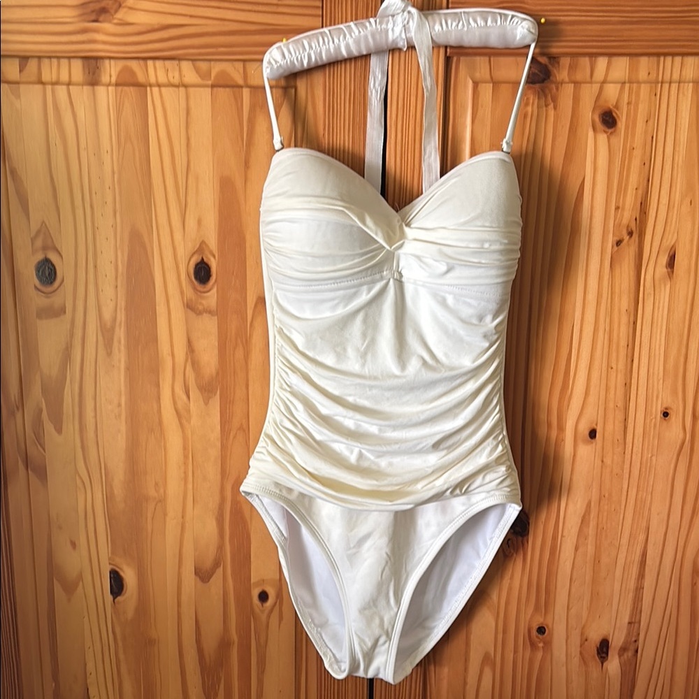 La Blanca Cream One Piece Swimsuit